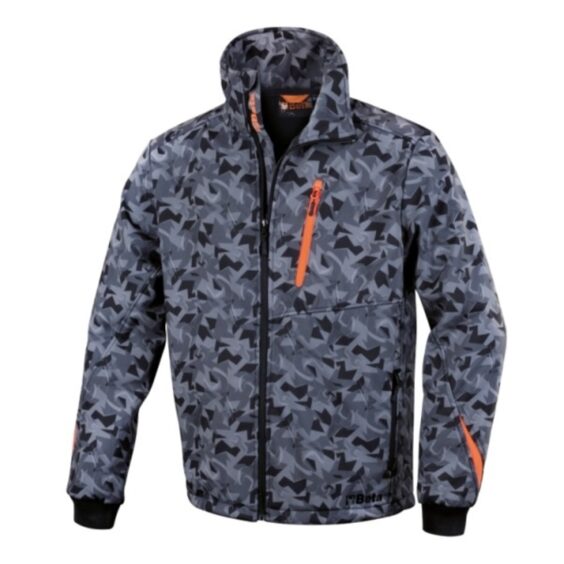 Giacca softshell  camouflage grigio