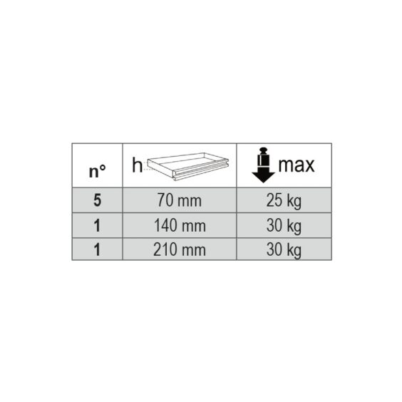 Cassettiera  Beta 7 cassetti C24EH O7/M - immagine 2